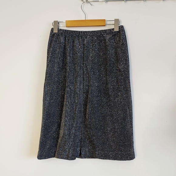 Vintage Black + Silver Sparkle Skirt - Picture 9 of 10